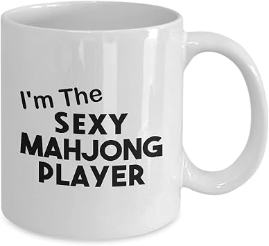 Gifts for Sexy Mahjong Player Coffee Mug Tea Cup - 11oz Novelty - Chinese Majong Game Addict Mahjong Themed Funny Cute Gag Idea