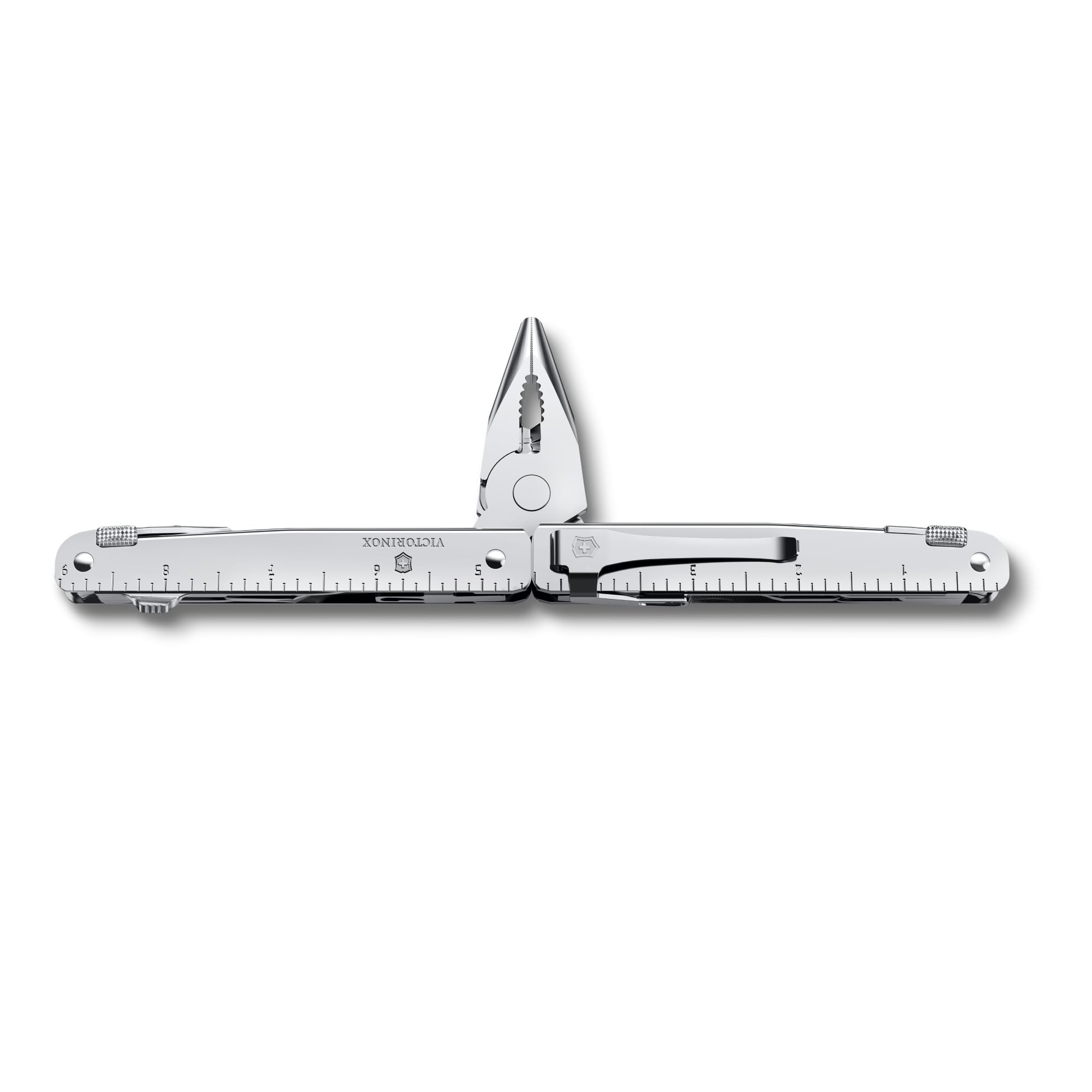 Victorinox Multifunktionswerkzeug SwissTool X Plus (37 Funktionen, Bit-Schlüssel, Kombi-Zange) Leder-Etui, silber