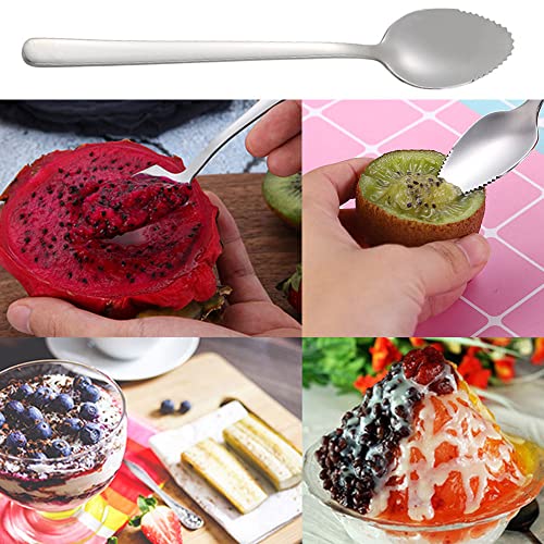Grapefruitlöffel Lnjbabao 4er Set Edelstahl Obstlöffel mit Wellenschliff