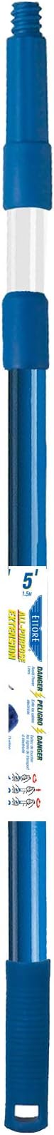 Ettore45000 All Purpose Extension Pole, 5-Feet,Blue, White