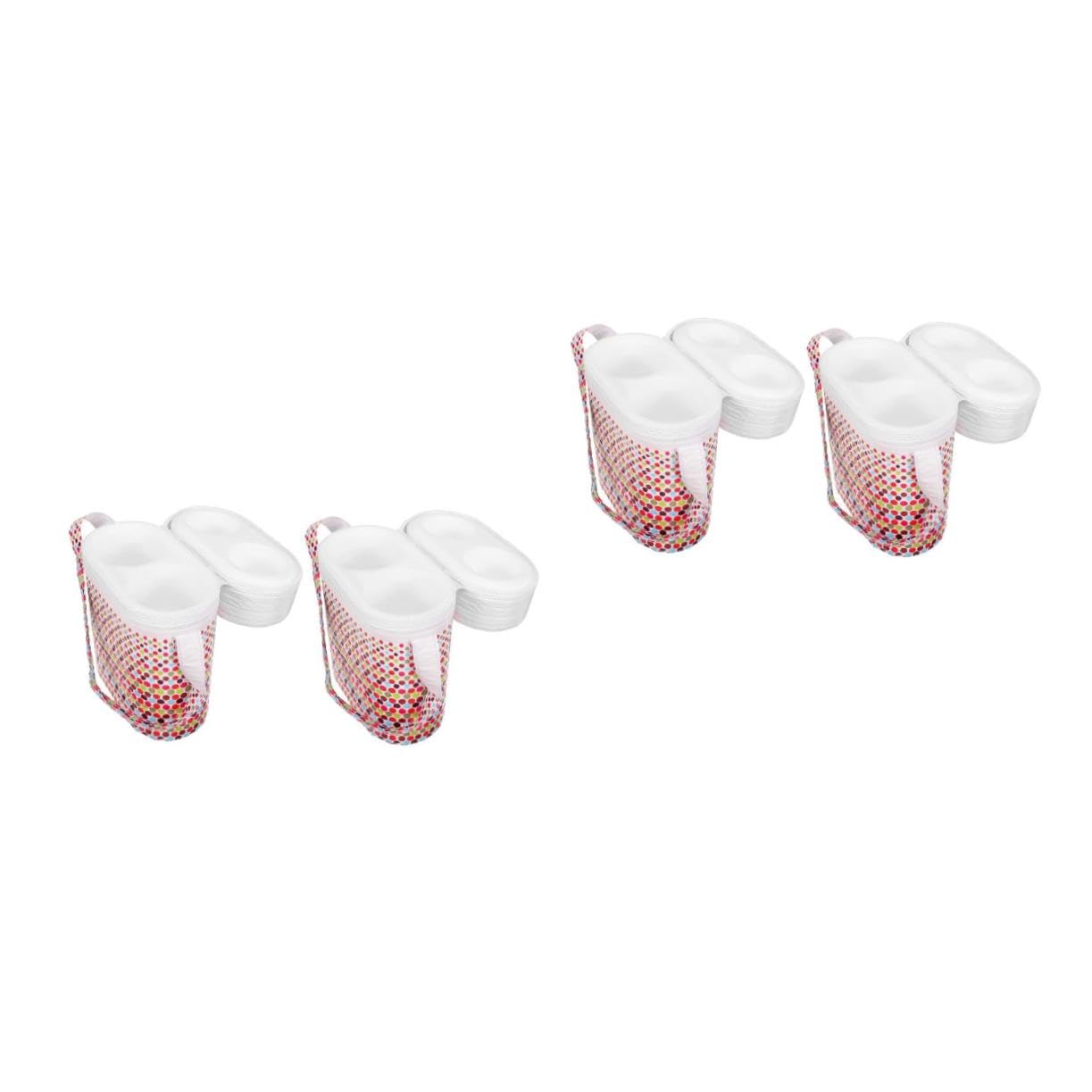 Toyvian 2 Pezzi Secchio isolato di tazza di latte bottiglie di latte materno biberon da viaggio manicotto isolante per biberon scaldabiberon portatile da viaggio pvc bianca