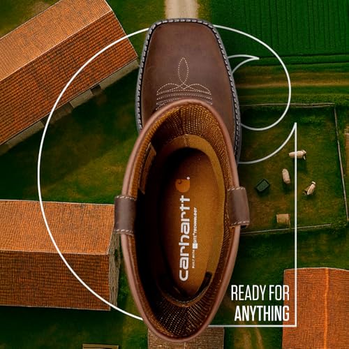 Image of Carhartt Men's Montana 11 inch Wellington Work Boots - Waterproof & Water-Resistant, Steel Toe & Soft Toe, Pull-On Square Toe