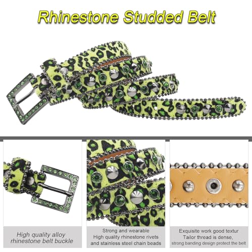 Rhinestone Belt Women Cowgir Studded Belt Goth Bling Stylish Belts Punk Y2k sparkly Belts2