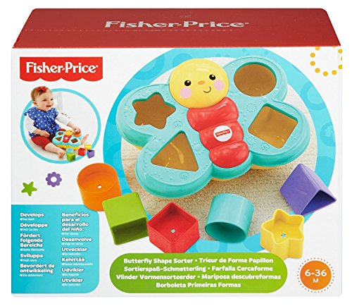 Fisher-Price CDC22 - Sortierspaß-Schmetterling, Verschiedene Formen sortieren, Babyspielzeug ab 6 Monaten – Bild 3