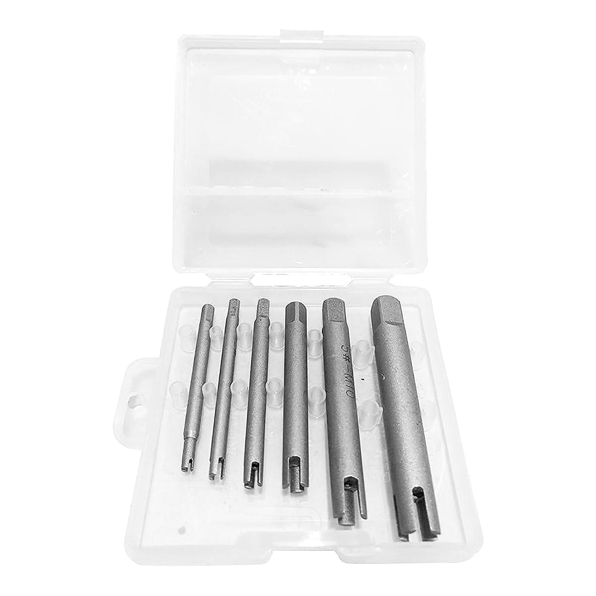 Tap Extractor Set, High Speed Steel Screw Extractor M4-M24 Broken Head Taps Remover Stripped Screw Puller Set, for Broken Bolt Removal (#A,6pcs) — image 1