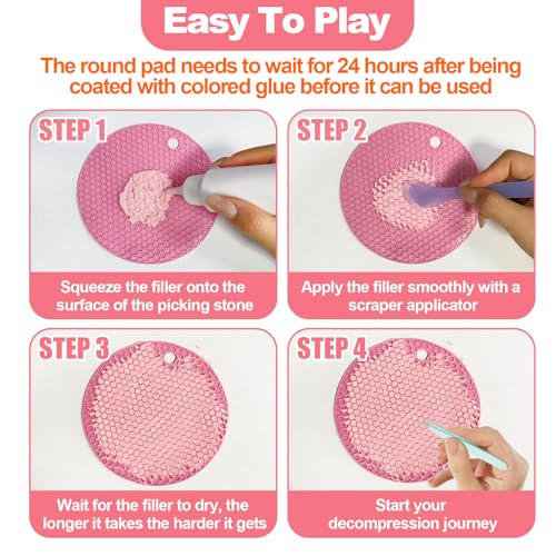 Picky Fidget Pads Kit, Skin Picking Fidget Toys, Dermatillomania Fidget Toys, DIY Making Kit for Picky Party Pad