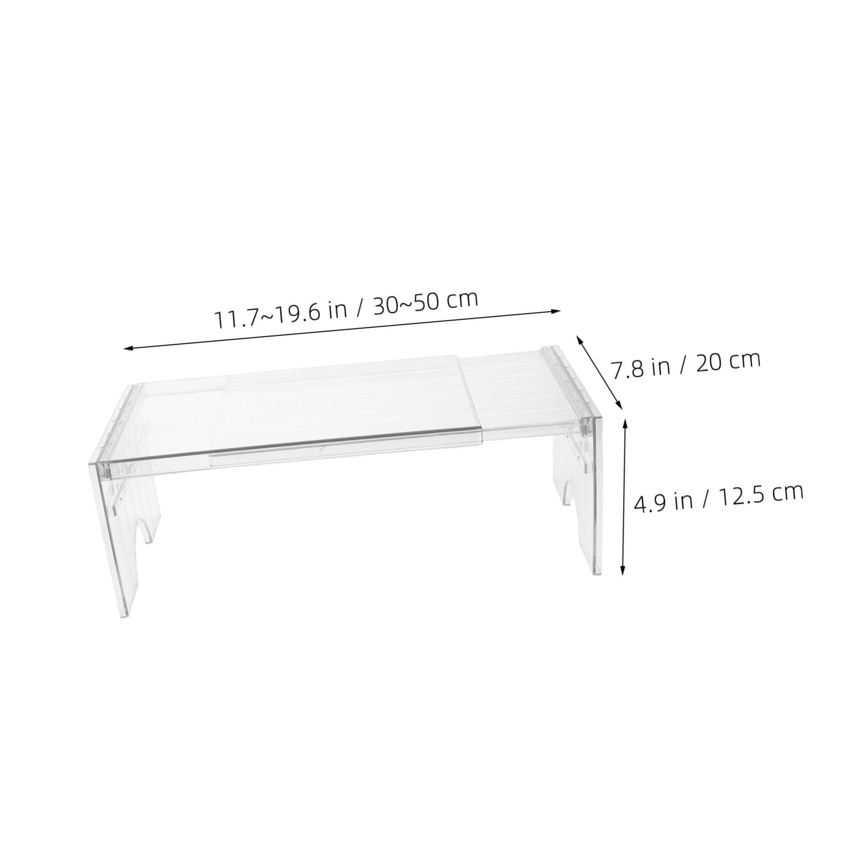 STOBAZA 2 Pièces Organisateur Étagère de Réfrigérateur Extensible en Pet Séparation des Aliments et Haute Capacité de Charge pour Rangement Congélateur et Garde-Manger