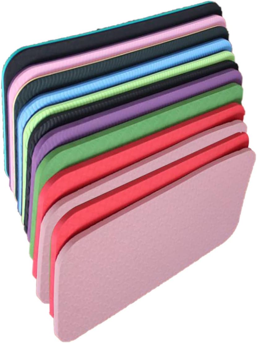 POPETPOP 12pcs Yoga Knee Pad Tpe Thickened Seat Cushion Non Slip Kneeling Mat for Gym Floor Exercise Sports Outdoors with Random Colors Random Color