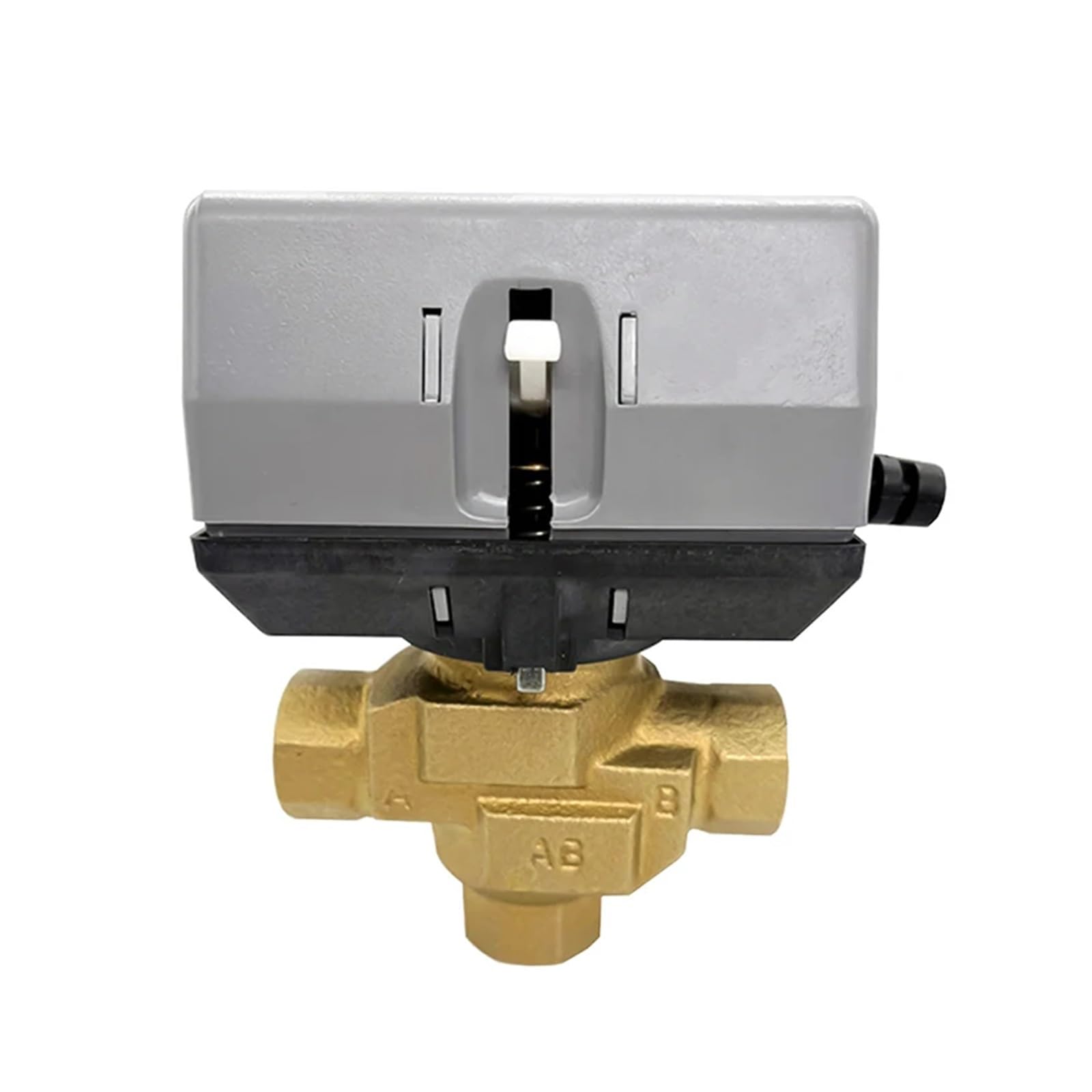 Elektrischer Kugelhahn für Wasser 1/2'' 3/4'' 1'' 3-Wege-Messing-Motorkugelventil mit elektrischem Absperrventil VC6013 Fan Coil AC220V Motorisierter Kugelhahn aus Edelstahl(3/4")