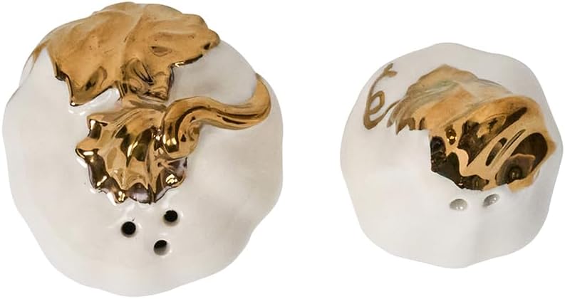 Juliska Forest Walk Pumpkin Salt & Pepper Shakers - Gold