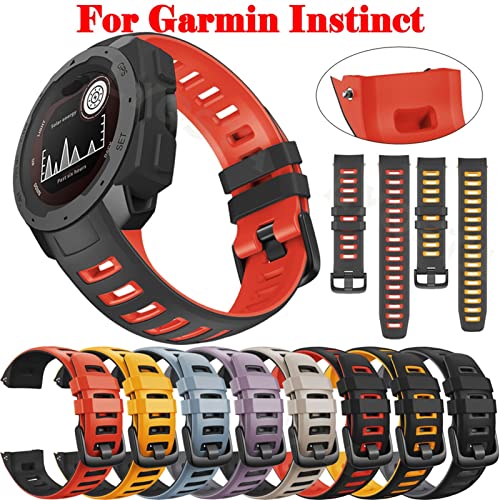 Bracelet silicone pour Garmin Instinct Solar haute résistance finition agate