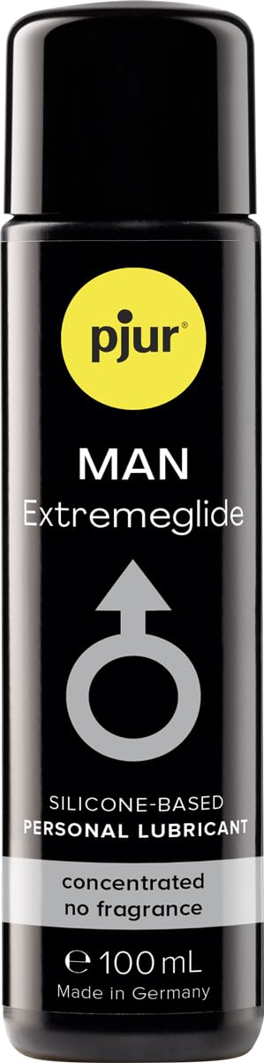 pjurMan Extremeglide (100ml) - Highly Concentrated Silicone-Based Personal Lubricant for Men - Extra-Long-Lasting Lubrication