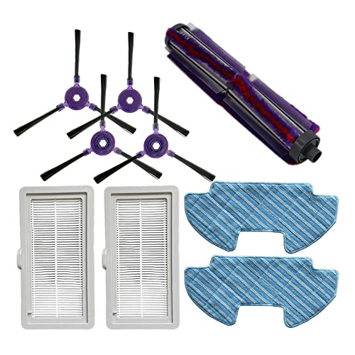 ZEKICE Filtros Cepillo Principal Cepillo Lateral Paño de fregona Compatible con Samsung Aspirador Powerbot-E VR05R5050WK Robot Aspirador Piezas