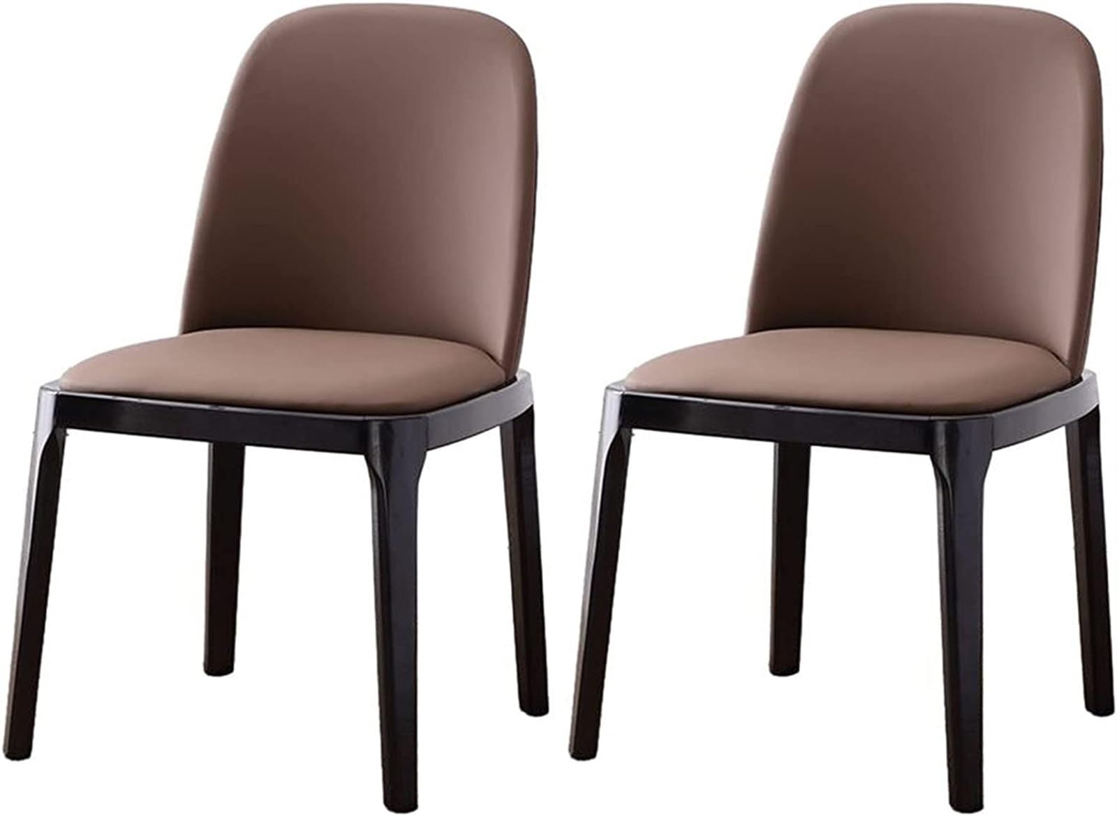 SJIALEN Solid Wood Dining Chair 2 PCS,Home Hotel Restaurant Dining Table Octagonal Chair Stool Comfortable Simple Soft Backrest Chair Kitchen Chair (Color : Dark Coffee, Size : 50x50x83CM)