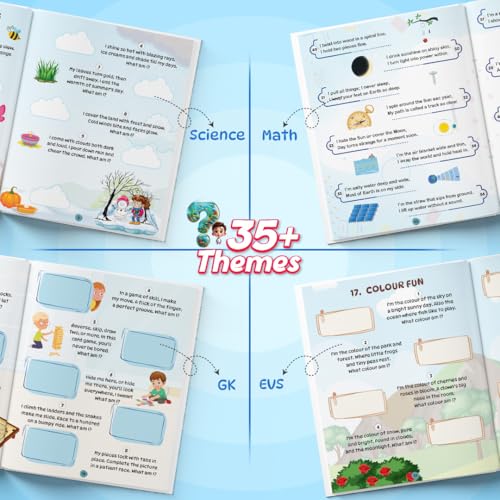 Image of 555 Riddles Book for Kids, 35+ Theme Based Brain Teasing Riddles, Fun Learning & Activity Book for 5+ Years Old, Birthday Gift for Boys & Girls