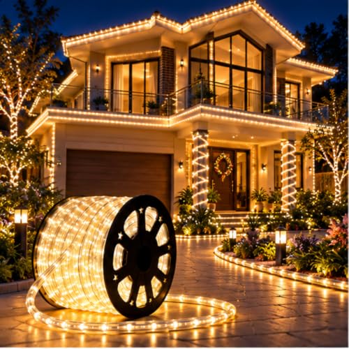 Image of Desidiya 50M LED Rope Light Warm White Lights for Decoration