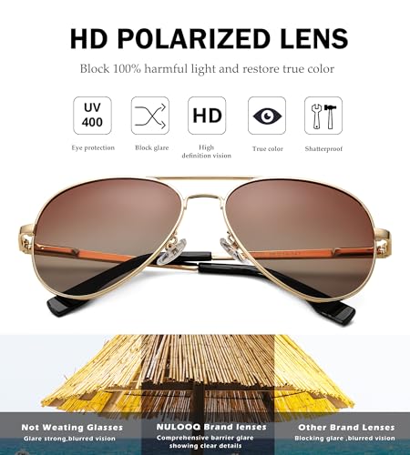 NULOOQ Extra Small Aviator Polarized Sunglasses for Small Face Women Men Juniors and Kids 52mm & 58mm4