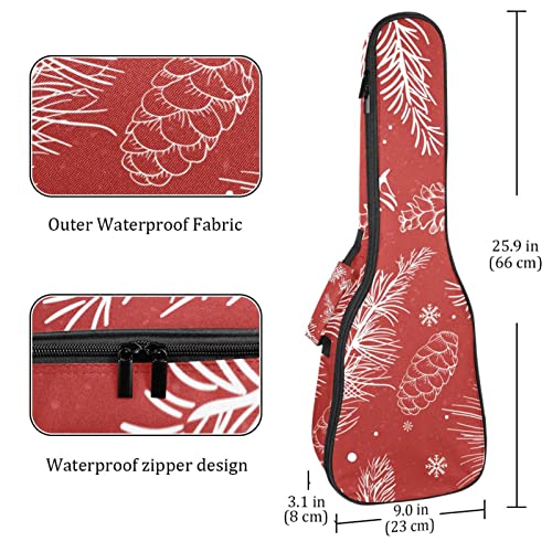 Housse pour ukulélé avec flocons de neige blancs et fond rouge – Rembourrage en éponge de 10 mm d’épaisseur – 53,3 cm… - Les Beatles, Paul McCartney, John Lennon, RIngo Starr, George Harrison Housse pour ukulélé avec flocons de neige blancs et fond rouge - Rembourrage en éponge de 10 mm d'épaisseur - 53,3 cm… – Image 5
