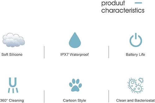 Miniatura 6 de Cepillo de dientes eléctrico en forma de U para niños, cepillo de dientes de dibujos animados rosa, cepillo de dientes automático de 360, carga USB,