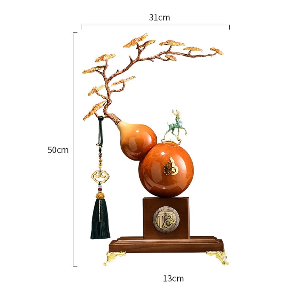 Chińskie Feng Shui z tykwą statua figurki rzeźba dekoracja biurowa w domu dekoracje na blat ozdoby dla bogactwa i sukcesu dla przyjaciół kochanków rodzin,A