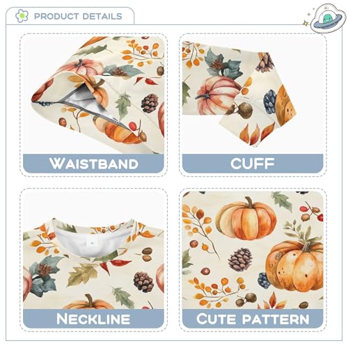 JUNZAN Autumn Pumpkins Nuts Little Kids Hoodie Sweatshirt Fleece Hoodie for Boys Athletic 4T3