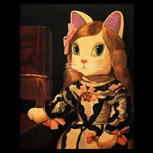 Amazon 世界にゃ画 猫と名画 Infanta Margarita ディエゴ ロドリゲス デ シルバ イ ベラスケス アートフレーム ポスター オンライン通販