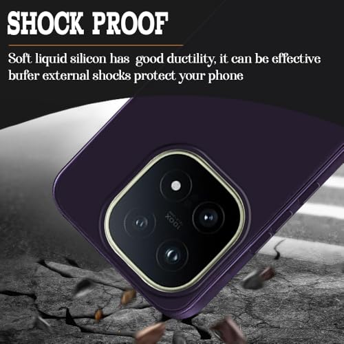 Image of Back Cover for iQOO 15 5G | Full Camera Protection | Premium Liquid Silicon Case | Flexible Bumper Case for iQOO 15 5G (Purple)