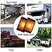 CZC AUTO LED Amber Side Marker Lights Sealed Submersible LED Clearance Reflector Lamps Waterproof Trailer Running Lights for 12V Boat Trailer Truck Marine RV (2 pack)