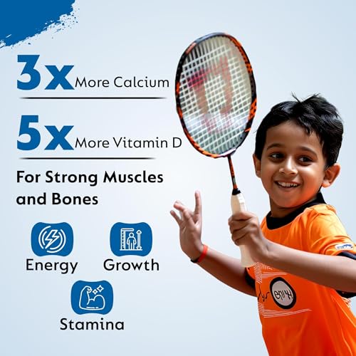 Image of KidVediks Kids Nutrition Drink Mix | Ages 7-12 | Pack of 3 ( 350gm Each) - 8g Protein /Serving | 5 Premium Protein Sources | 23 Vitamins & Minerals | No Refined Sugar, Artificial Flavours or Preservatives| Yummy Chocolate Flavour | Supports Healthy Growth & Immunity
