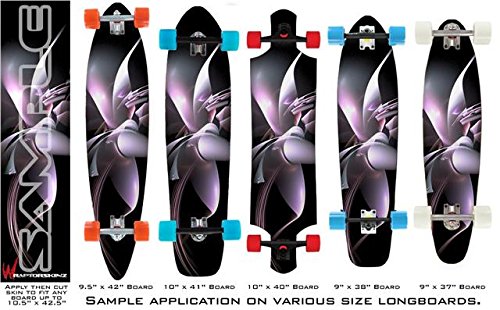 Playful - Decal Style Vinyl Wrap Skin fits Longboard Skateboards up to 10