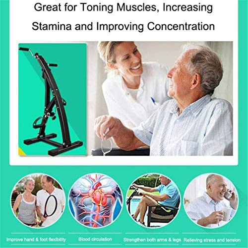 Image of Portable Pedal Exercise Electric Pedal Mini Rehabilitation Machine Pedal Exerciser with LCD Monitor, Elderly Exercise Biker for Upper and Lower Limbs Rehabilitation Trainer Adjustm