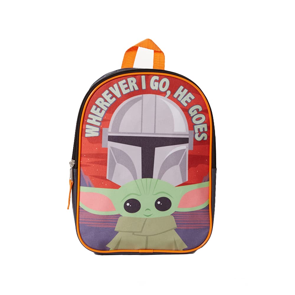RALMEStar Wars Mandalorian Mini Baby Yoda Backpack for Kids & Toddlers, 11 inch, Boy or Girl Small Backpack