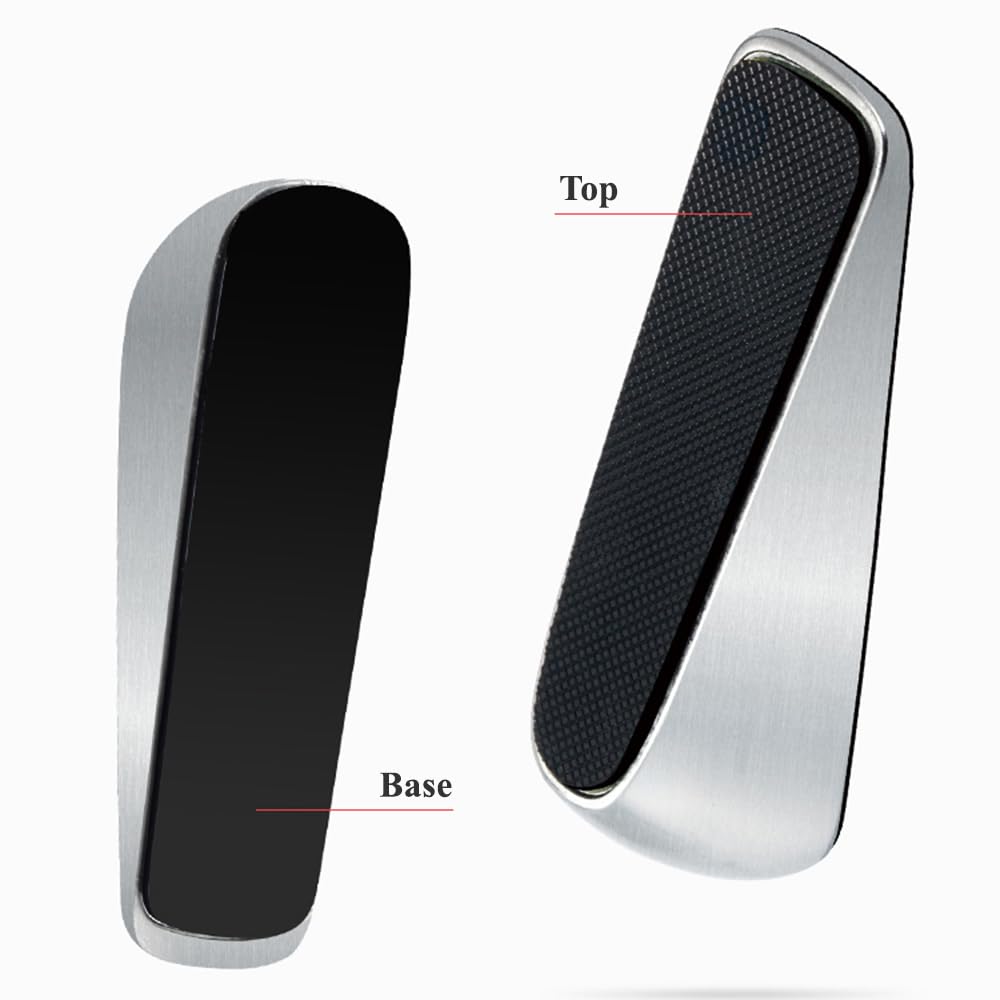 4 Cunei Antiscivolo Per Porte - Gomma Nera Con Maniglia Acciaio, Per Bambini E Animali - Foto 9