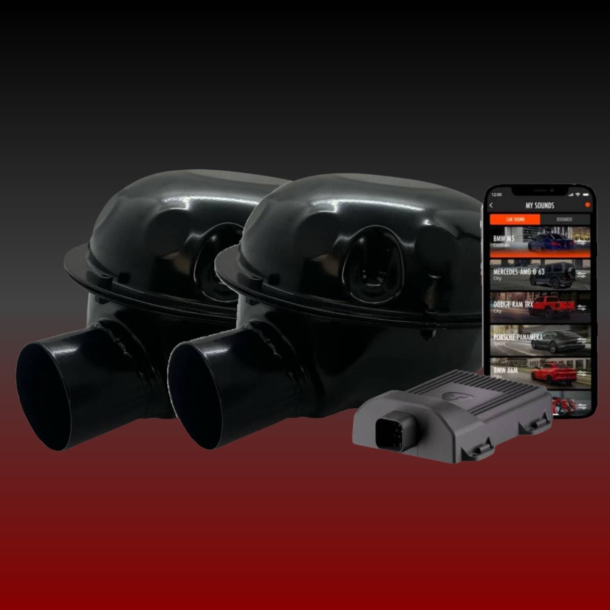 Topgear Scarico Elettronico - 2 altoparlanti amplificatori sonori per qualsiasi tipo di auto, inclusi i veicoli elettrici