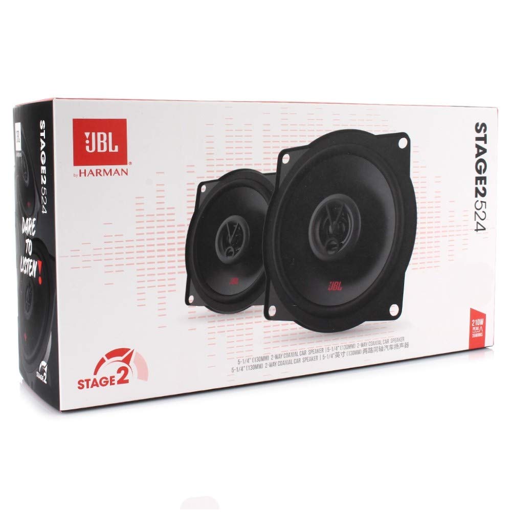 2 Lautsprecher kompatibel mit JBL STAGE2 524 2-Wege-koaxial 5,25" 13,00 cm 130 mm 35 watt rms und 210 watt max 4 ohm 90 db spl Auto pro Paar