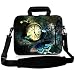 RICHEN 14 15 15.4 15.6 inch Laptop Shoulder Bag Messenger Bag Case Notebook Handle Sleeve Neoprene Soft Carring Tablet Travel Case with Accessories Pocket (14-15.6 inch, Clock & Butterfly)