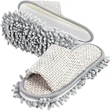 [Kind Slipper] 【anan掲載】 掃除専門のプロも推薦 モップスリッパ お掃除スリッパ ルームシューズ 室内 お掃除 洗える (アイボリー L)