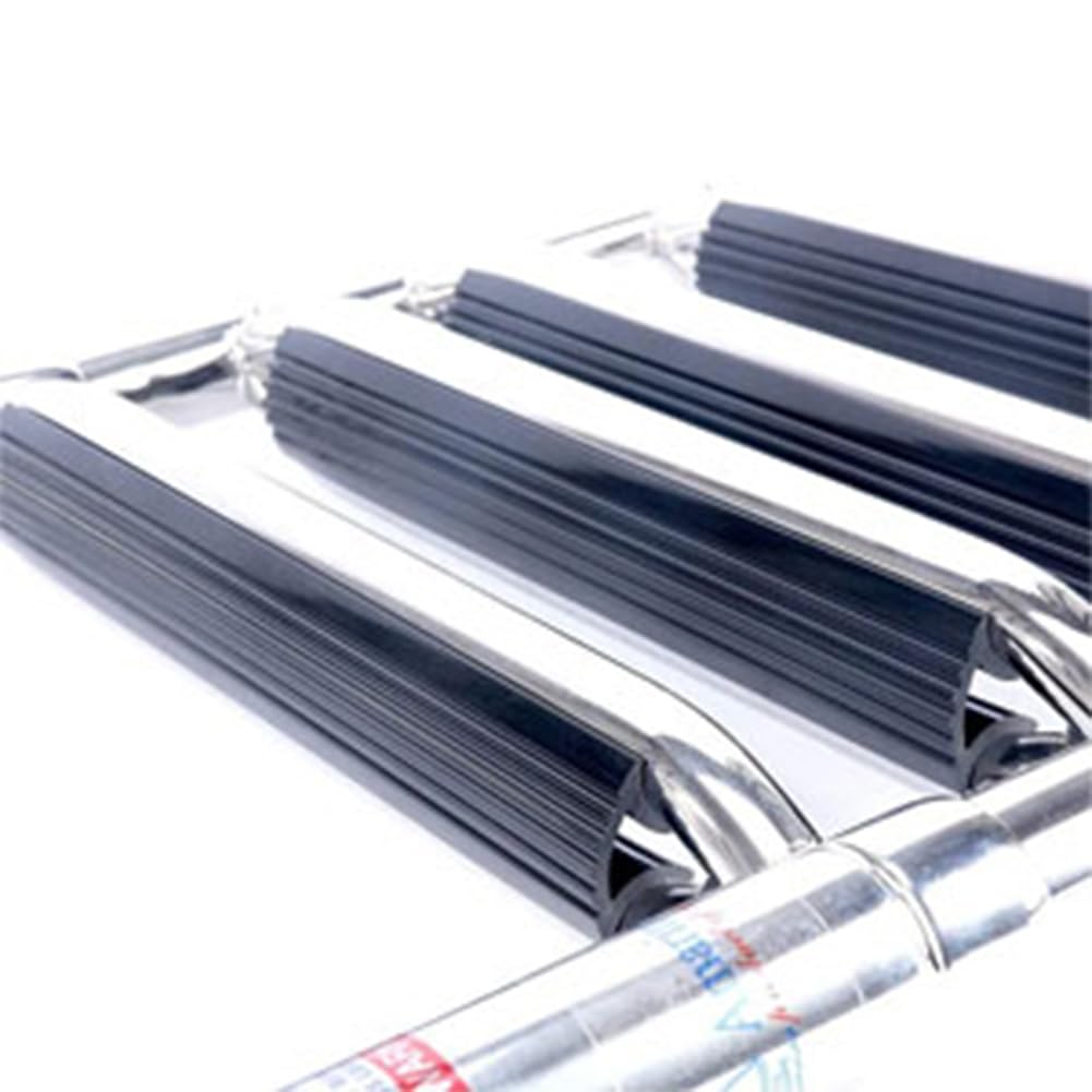 Échelle de piscine de 200 kg, 4 marches antidérapantes, en acier inoxydable, pliable, amovible, pour piscine hors sol ou ponton