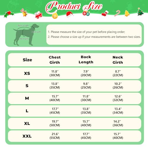 Chemises de Noël pour chien légères et sans manches pour éviter la surchauffe