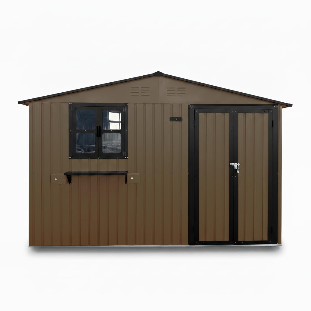 Amazon.com : KEIKI 10x8 FT Metal Garden Tool Shed for Backyard