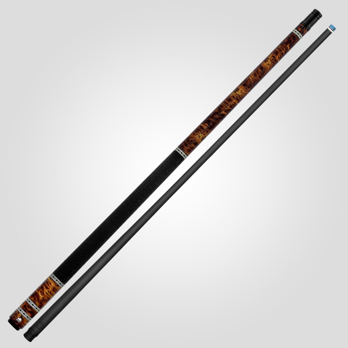RHINO Retro Pool Cue - Thuya - Crocodile Embossed Microfiber Leather Wrap - 3/8-8 Joint - 12.5mm Tip Diameter, 100% Carbon Fiber Shaft & Composite Butt with 3D Printing Technology, Pro Taper