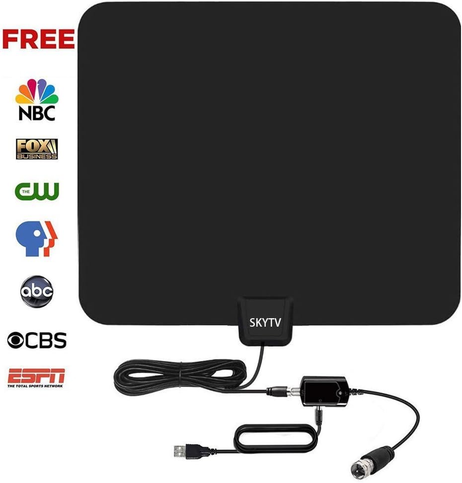 50 Miles Range Indoor Digtial HD TV Receiver with 13.2ft coaxial Cable,Full HD and 4K is Ready