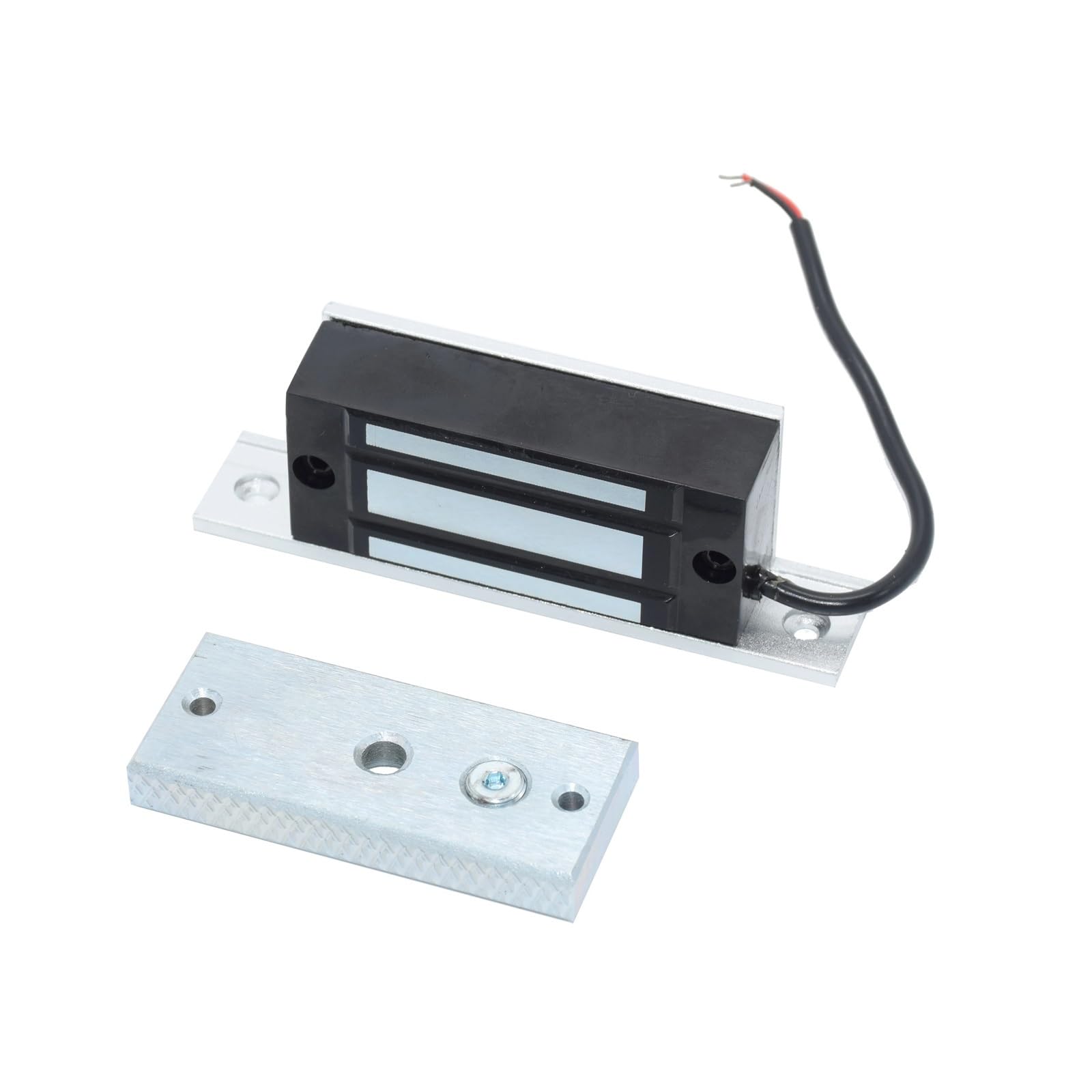 Cerradura electromagnética DC12V 24V, Cerradura de Puerta eléctrica magnética de 60Kg/100Lbs for Vitrina, Puerta de Vidrio sin Marco(12V)
