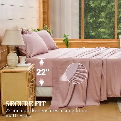 Image of Bedlifes 1000TC Egyptian Cotton Queen Sheets, 4Pcs 18-24 inch Extra Deep Pocket | Cooling & Breathable, Ultra Soft, Hotel Comfort, Sateen Weave, OEKO-TEX Certified, Easy-Care Machine Washable