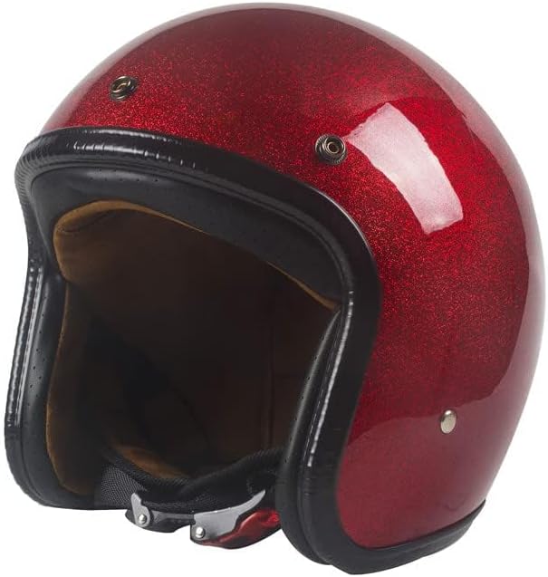 Miniatura 3 de Casco de motocicleta retro Harssidanzar 34 con cara abierta, estilo vintage para hombres y mujeres, aprobado por el Departamento de Transporte CU601