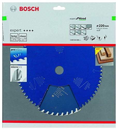 Bosch Professional 1x Kreissägeblatt Expert for Wood (für Holz, Sägeblatt Ø 220 x 30 x 2,6 mm, 48 Zähne, Zubehör Kreissäge) – Ansicht 2
