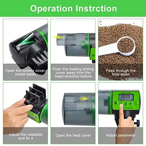 Futterautomat Aquarium, Fischfutterspender mit Timer Futterspender für Aquarien, 200ML Groß Kapazität Fischfutter Feeder für Aquarium Fischtank, Batteriebetrieben Einstellbare Portionsgrößen – Bild 4