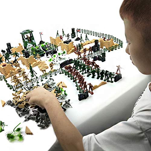 3 Otters 250Pcs Army Men Military Set, Military Figures And Accessories With Hand Bag World War Ii Army Men Toys For Boys #TOP6