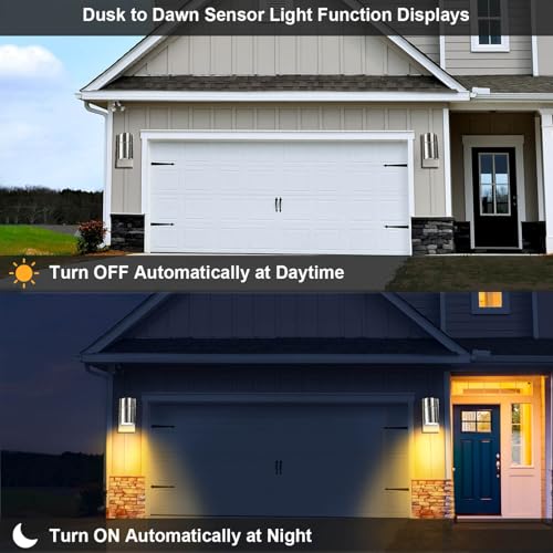 HiBay Dusk to Dawn Sensor Outdoor Wall Lights Mains Powered - Image 3