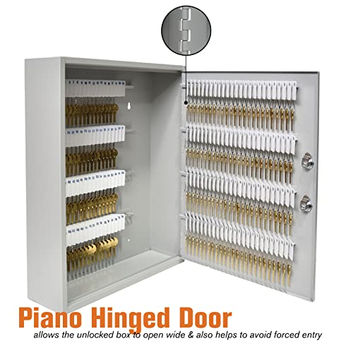 Banksupplies Steelmaster 200 Key Cabinet | Dual Lock Control Key Box | Welded 22 Gauge Steel Construction | Scratch Resistant | Write-On Key Tags For Easy Identification #TOP4